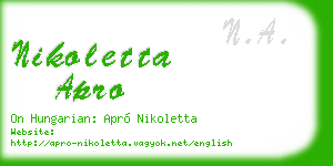 nikoletta apro business card